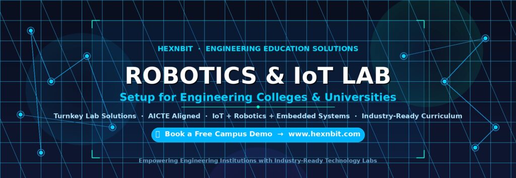 Robotics & IoT Lab for Engineering Colleges | IoT Lab Setup HexNBit Edtech