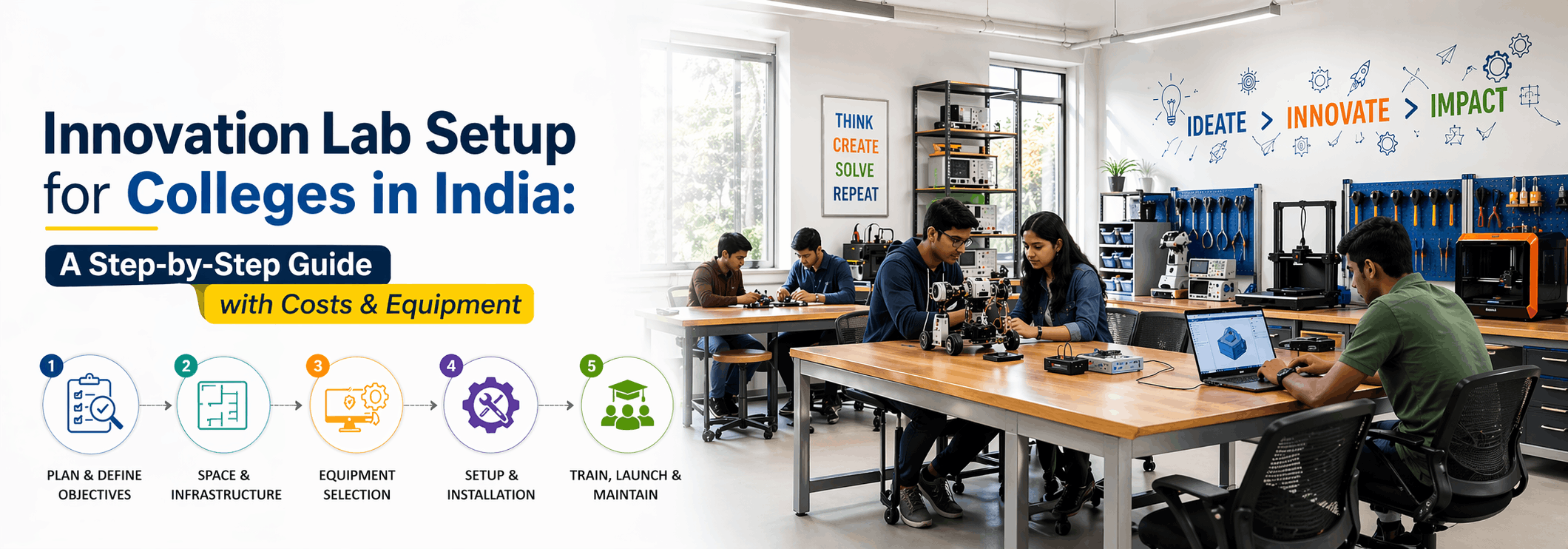 Innovation Lab Setup for Colleges in India: A Step-by-Step Guide with Costs, Equipment & Funding
